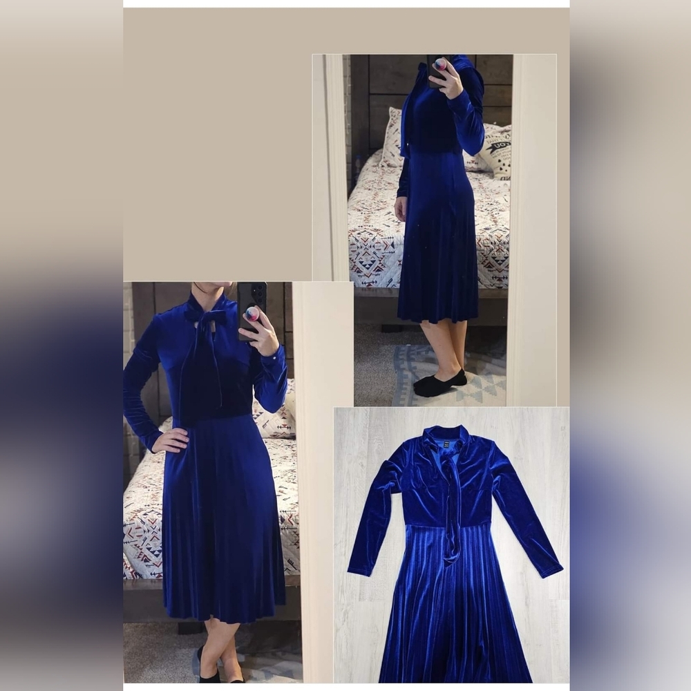 Blue Velvet Dress.
